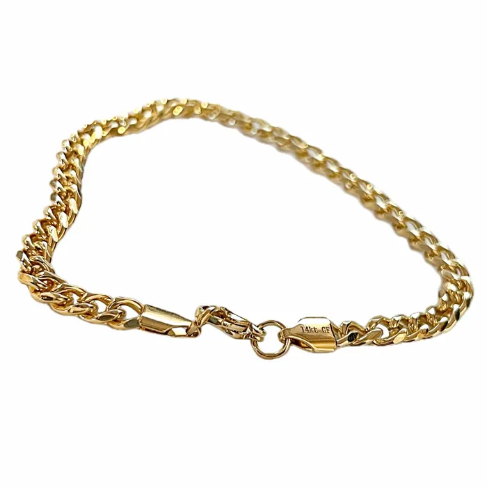 Bling Cartel Bracelets 14Kt Gold Filled Stainless Steel Miami Cuban Link Bracelet 5MM 9 Bling Cartel Bracelets 14Kt Gold Filled Stainless Steel Miami Cuban Link Bracelet 5MM 9