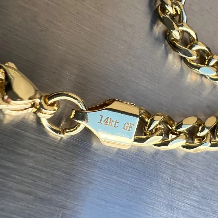 Bling Cartel Bracelets 14Kt Gold Filled Stainless Steel Miami Cuban Link Bracelet 5MM 9 Bling Cartel Bracelets 14Kt Gold Filled Stainless Steel Miami Cuban Link Bracelet 5MM 9