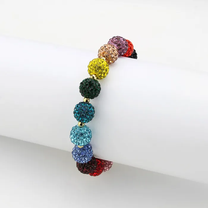 Bracelets 3W1797 Gold Brass Bracelet with Top Grade Crystal in MultiColor Alamode