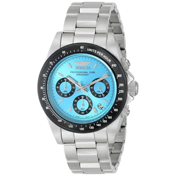 Bracelets Invicta Invicta 15589 Mens Speedway Light Blue Dial Steel Bracelet Chronograph Dive Watch