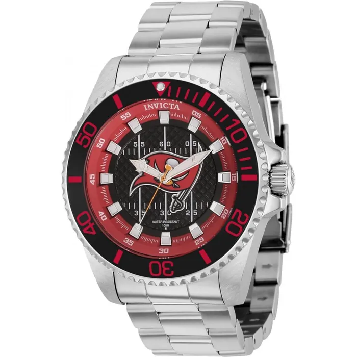 Bracelets Invicta Invicta Mens Quartz Watch NFL Tampa Bay Buccaneers Silver Steel Bracelet 36949 Bracelets Invicta Invicta Mens Quartz Watch NFL Tampa Bay Buccaneers Silver Steel Bracelet 36949