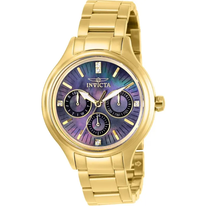 Bracelets Invicta Invicta Womens Quartz Watch Angel Black MOP Dial Yellow Gold Bracelet 28735 Bracelets Invicta Invicta Womens Quartz Watch Angel Black MOP Dial Yellow Gold Bracelet 28735