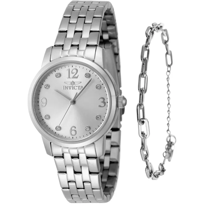 Bracelets Invicta Invicta Womens Watch Angel Quartz Silver Tone Dial Stainless Steel Bracelet 48255 Bracelets Invicta Invicta Womens Watch Angel Quartz Silver Tone Dial Stainless Steel Bracelet 48255