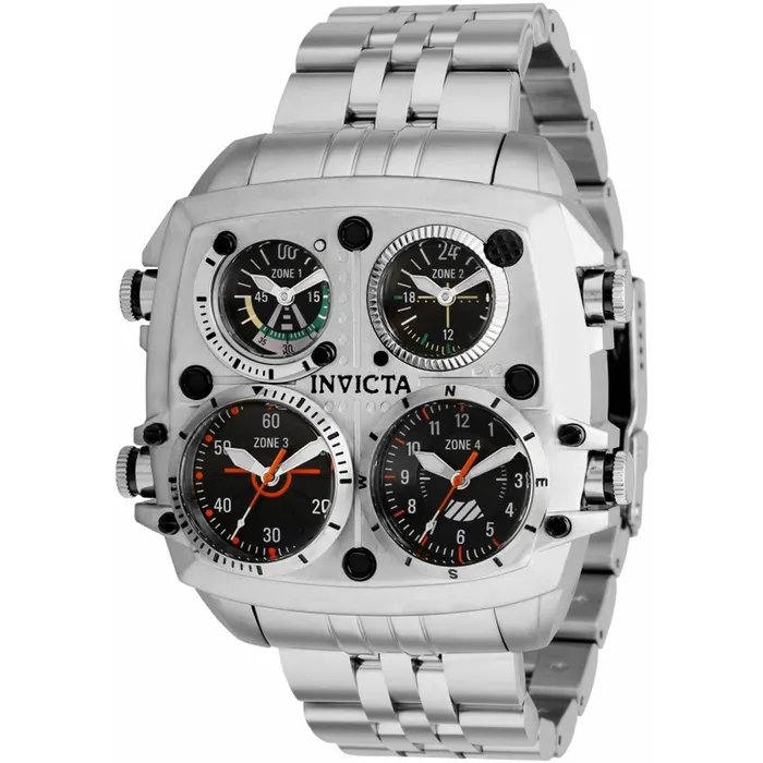 Bracelets Invicta Mens Quartz Watch Aviator Zulu Four Time Zone Silver Steel Bracelet 35198 Invicta Bracelets Invicta Mens Quartz Watch Aviator Zulu Four Time Zone Silver Steel Bracelet 35198 Invicta