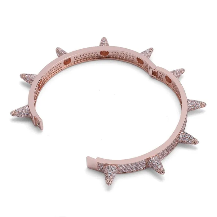 Bracelets Micro pave Spike Bangle Bracelet VVS Jewelry