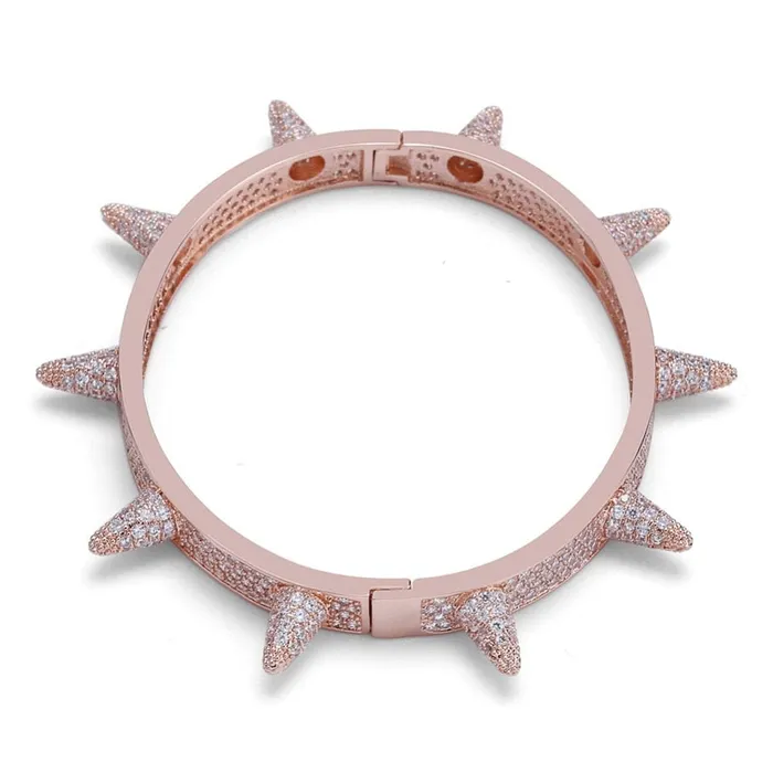 Bracelets Micro pave Spike Bangle Bracelet VVS Jewelry
