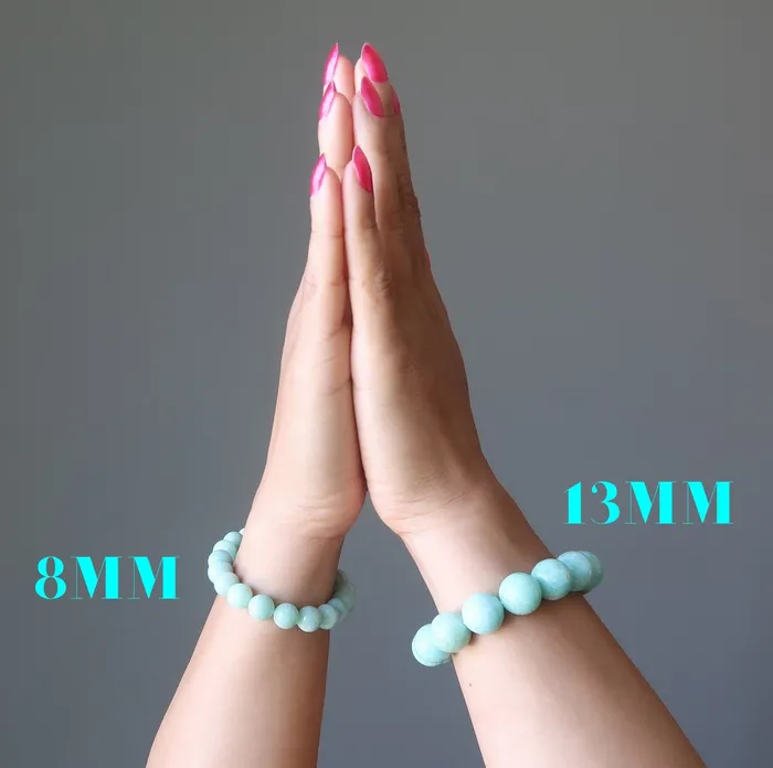 Bracelets Satin Crystals Amazonite Bracelet Aqua Paradise Pleasure Stone