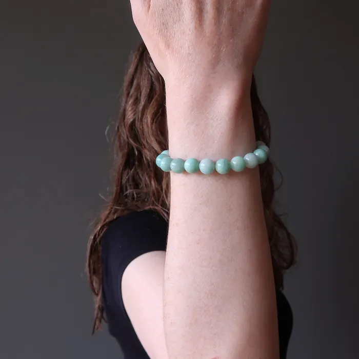 Bracelets Satin Crystals Amazonite Bracelet Aqua Paradise Pleasure Stone