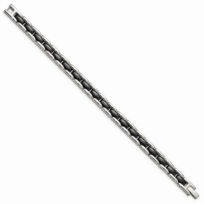 Bracelets Stainless Steel Black Ceramic 8in Bracelet Chisel Bracelets Stainless Steel Black Ceramic 8in Bracelet Chisel