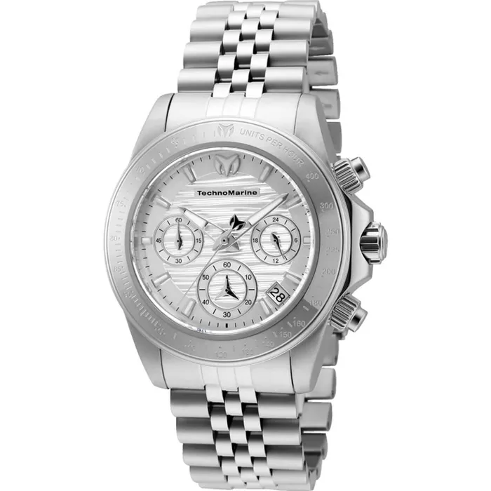 Bracelets TechnoMarine Technomarine Womens Chronograph Watch Manta Ray Silver Tone Bracelet TM219025