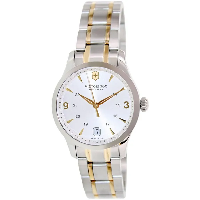 Bracelets Victorinox Swiss Army Swiss Army 241543 Womens Alliance Small Silver Dial Two Tone Steel Bracelet Watch Bracelets Victorinox Swiss Army Swiss Army 241543 Womens Alliance Small Silver Dial Two Tone Steel Bracelet Watch