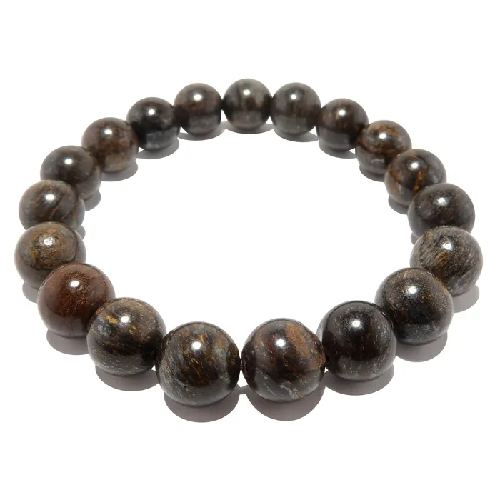 Bronzite Bracelet Golden Warrior Protection Stone Satin Crystals Bracelets