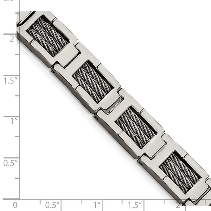 Chisel Bracelets Stainless Steel Wire Brushed Polished 85in Bracelet Chisel Bracelets Stainless Steel Wire Brushed Polished 85in Bracelet