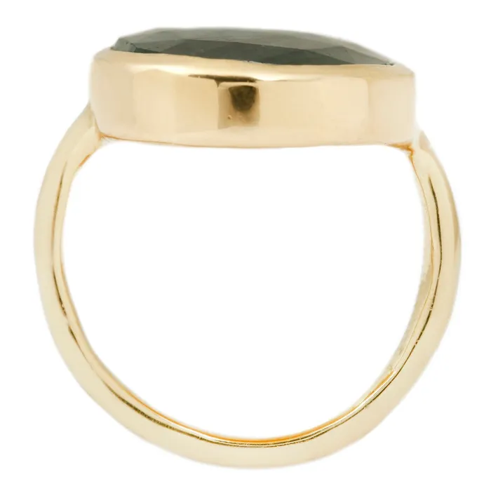 Crown Emerald Slice Ring Lauren Wolf Jewelry Rings