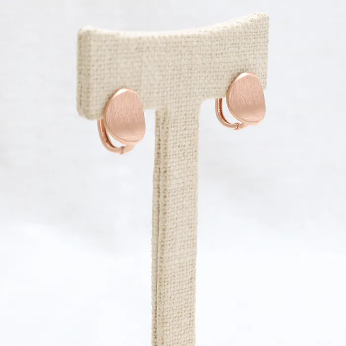 Curved Circle Huggie Earrings from J Shop Earrings
