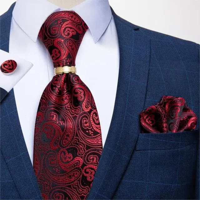 DBG VIP Design Collection Mens Fashion Light Emerald Green Silver Gray Stripes 100 Premium Quality Silk Tie Set Divine Inspiration Styles Earrings