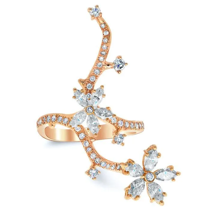 deBebians Nature Inspired Blossom Ring Rings