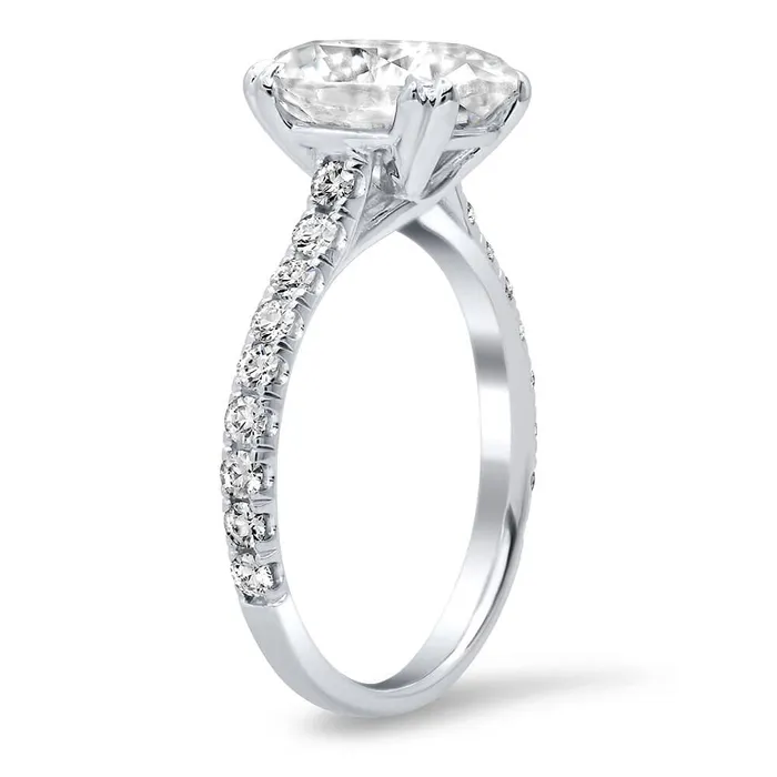 deBebians Rings Pave Diamond Trellis Engagement Ring