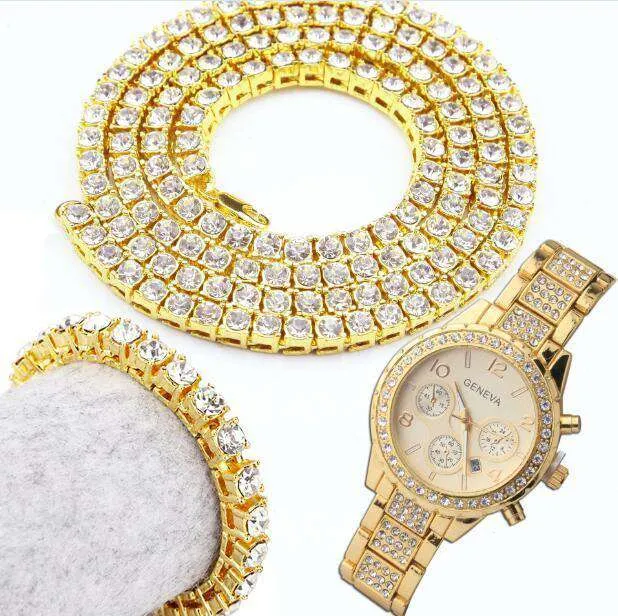 Draped in Gold Watch Bracelet and Chain Combo Hip Hop Fresh Jewelry Bracelets Draped in Gold Watch Bracelet and Chain Combo Hip Hop Fresh Jewelry Bracelets