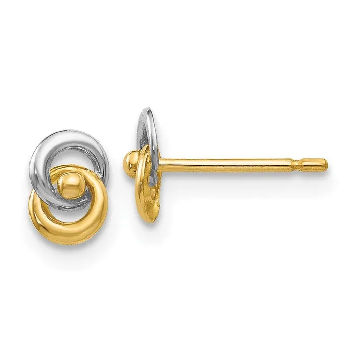 Earrings 14k Rhodium Love Knot Ear Jewelry