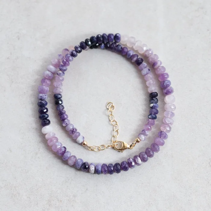 Earthly Abundance Necklaces Purple Tiffany Opal Necklace