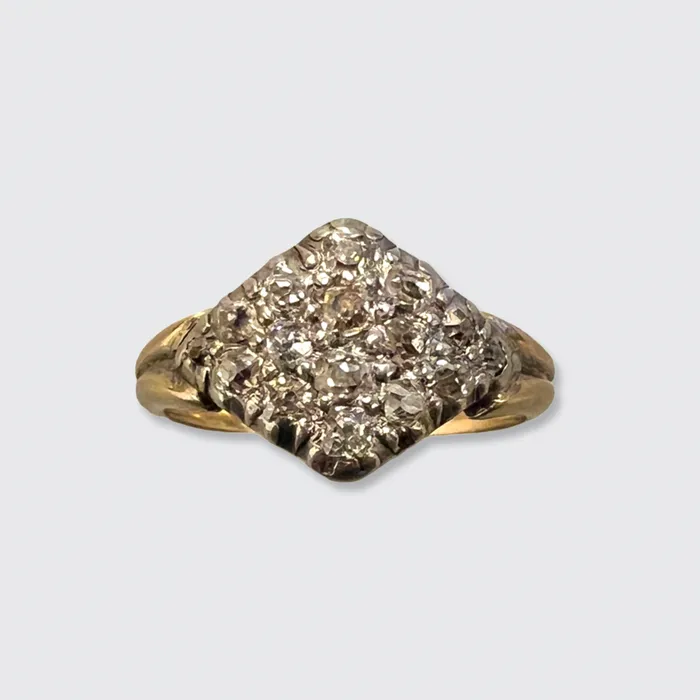 Georgian Old MineCut Diamond Kite Ring 21stfinds Rings Georgian Old MineCut Diamond Kite Ring 21stfinds Rings