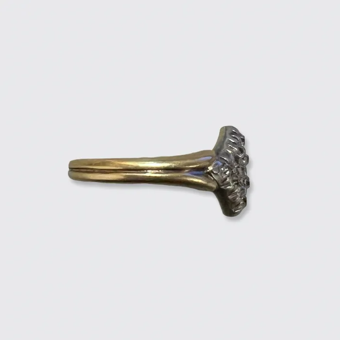 Georgian Old MineCut Diamond Kite Ring 21stfinds Rings Georgian Old MineCut Diamond Kite Ring 21stfinds Rings