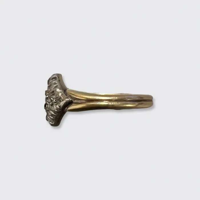 Georgian Old MineCut Diamond Kite Ring 21stfinds Rings Georgian Old MineCut Diamond Kite Ring 21stfinds Rings