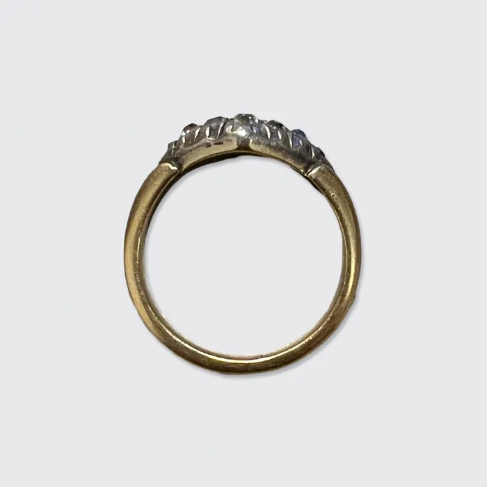 Georgian Old MineCut Diamond Kite Ring 21stfinds Rings Georgian Old MineCut Diamond Kite Ring 21stfinds Rings