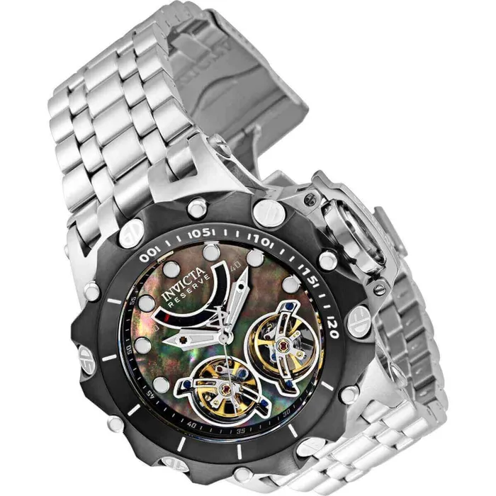 Invicta Bracelets Invicta Mens Automatic Watch Reserve Venom MOP Dial Silver Tone Bracelet 33547 Invicta Bracelets Invicta Mens Automatic Watch Reserve Venom MOP Dial Silver Tone Bracelet 33547