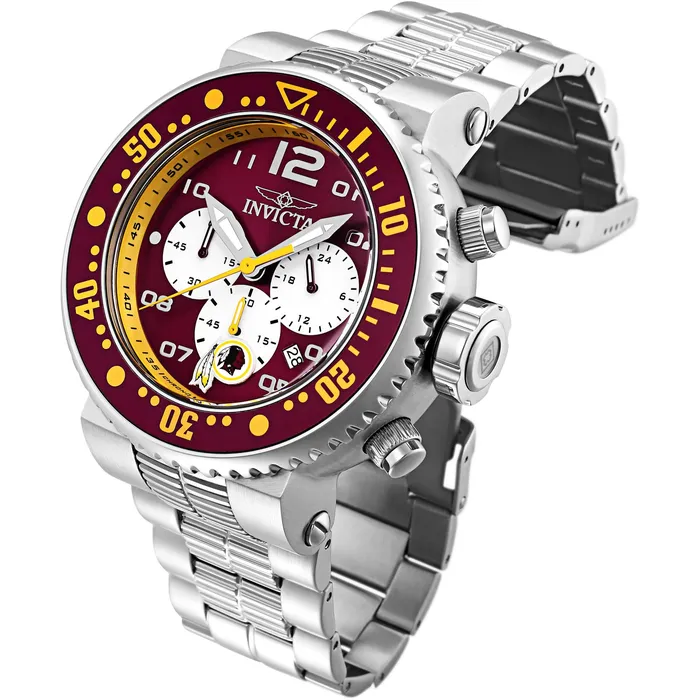 Invicta Invicta Mens Watch NFL Washington Commanders Chrono Silver Steel Bracelet 30286 Bracelets Invicta Invicta Mens Watch NFL Washington Commanders Chrono Silver Steel Bracelet 30286 Bracelets