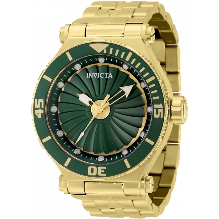 Invicta Mens Automatic Watch Pro Diver Green Dial Yellow Gold Bracelet 37934 Invicta Bracelets Invicta Mens Automatic Watch Pro Diver Green Dial Yellow Gold Bracelet 37934 Invicta Bracelets