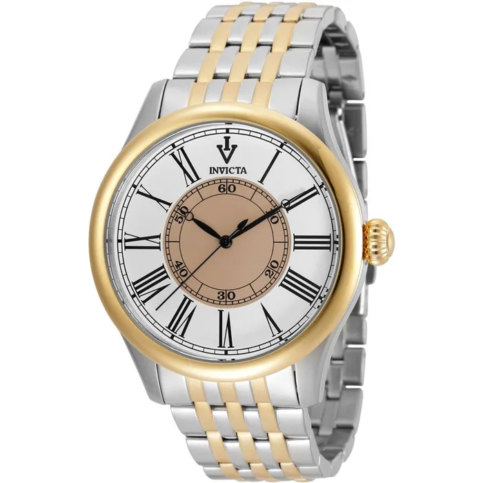 Invicta Mens Japanese Quartz Watch Vintage Silver and Yellow Gold Bracelet 36243 Invicta Bracelets Invicta Mens Japanese Quartz Watch Vintage Silver and Yellow Gold Bracelet 36243 Invicta Bracelets