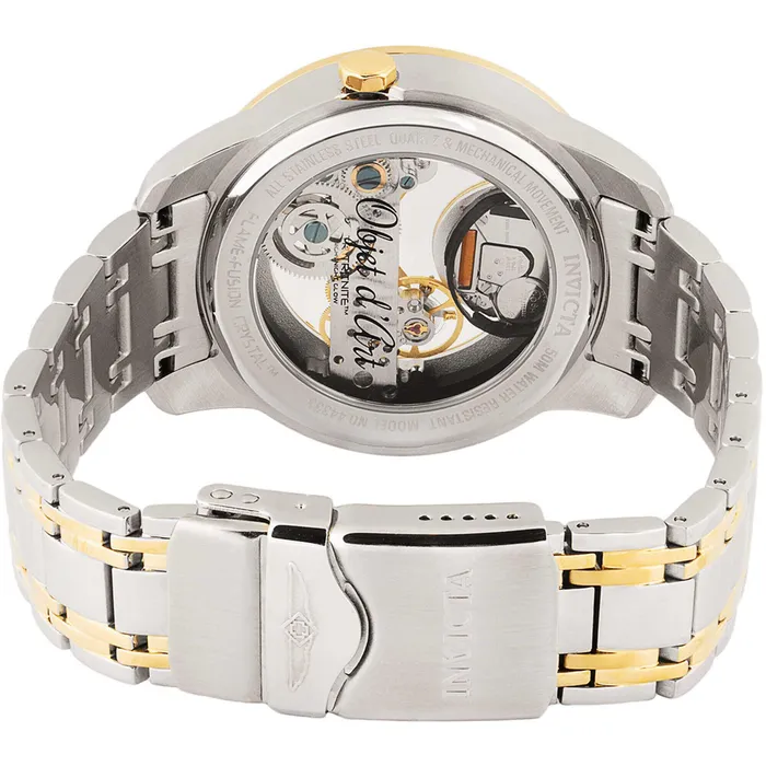 Invicta Mens Watch Objet D Art Mechanical Skeleton Dial Two Tone Bracelet 44333 Invicta Bracelets Invicta Mens Watch Objet D Art Mechanical Skeleton Dial Two Tone Bracelet 44333 Invicta Bracelets