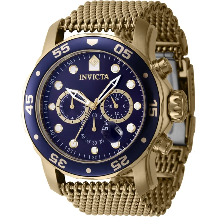 Invicta Mens Watch Pro Diver Chronograph Blue Dial Yellow Gold Bracelet 47239 Invicta Bracelets Invicta Mens Watch Pro Diver Chronograph Blue Dial Yellow Gold Bracelet 47239 Invicta Bracelets