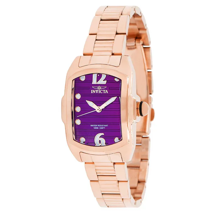 Invicta Womens Quartz Watch Lupah Purple Dial Rose Gold Steel Bracelet 39798 Invicta Bracelets Invicta Womens Quartz Watch Lupah Purple Dial Rose Gold Steel Bracelet 39798 Invicta Bracelets
