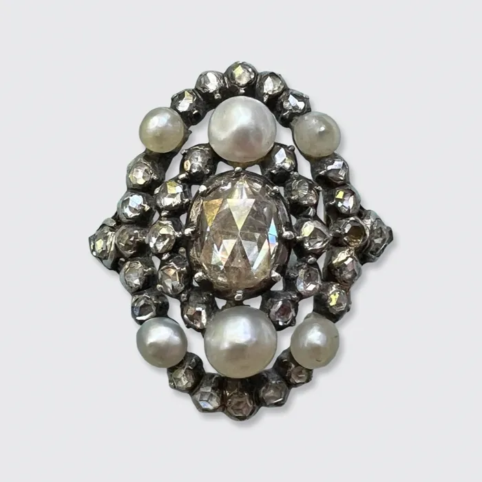 Rings 21stfinds Belle Epoque Pearl Diamonds Panel Ring