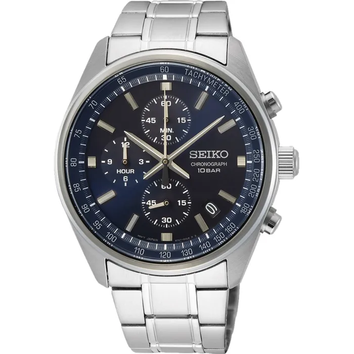 SEIKO Bracelets Seiko Mens Watch Chronograph Blue Dial Silver Stainless Steel Bracelet SSB377 SEIKO Bracelets Seiko Mens Watch Chronograph Blue Dial Silver Stainless Steel Bracelet SSB377