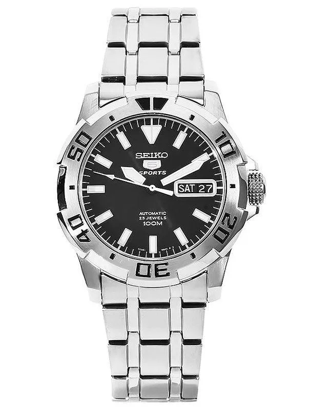 Seiko Bracelets Seiko SNZJ39 Mens Automatic Stainless Steel Black Dial Watch Seiko Bracelets Seiko SNZJ39 Mens Automatic Stainless Steel Black Dial Watch