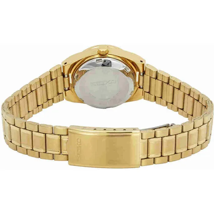 SEIKO Bracelets Seiko Womens Automatic Watch Series 5 Power Reserve Yellow Gold Bracelet SYM600 SEIKO Bracelets Seiko Womens Automatic Watch Series 5 Power Reserve Yellow Gold Bracelet SYM600