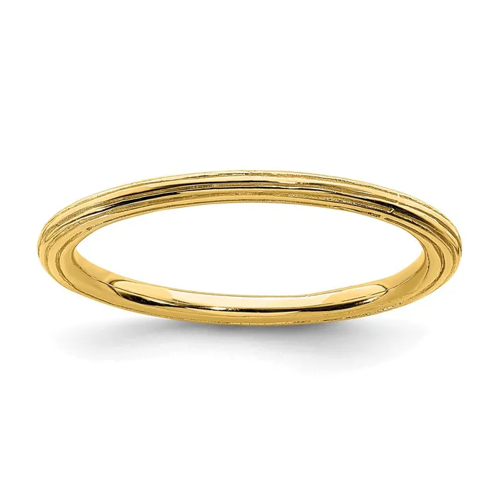 Stackable Expressions Rings Sterling Silver Stackable Expressions Goldplated Stepdown Ring QSK182