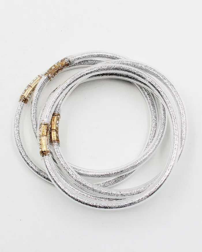 082922 Bracelets Sparkling Tube Layered Bracelet Set