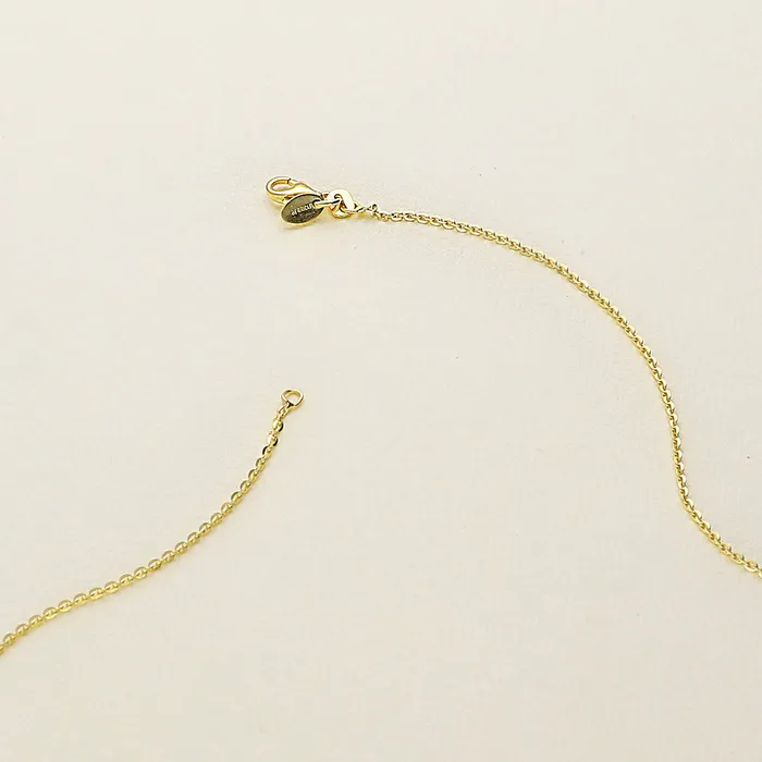 BERRICLE Necklaces Italian Rolo Chain Necklace in Gold Flashed Sterling Silver
