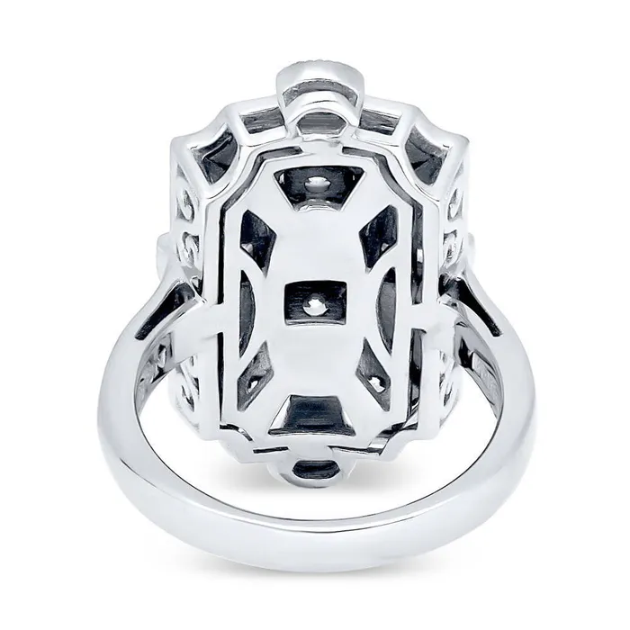 BERRICLE Rings Art Deco Milgrain CZ Ring in Sterling Silver