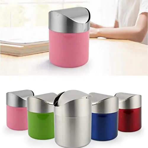 Bracelets CALANDIS Stainless Steel Ashtray Desktop Mini Trash Can Pink Dropshipped via Social Commerce Network
