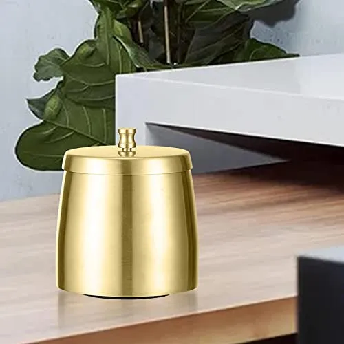 Bracelets CALANDIS Windproof Ashtray with Lid Stainless Steel Rainproof for Smoking Smokers Gold Dropshipped via Social Commerce Network Bracelets CALANDIS Windproof Ashtray with Lid Stainless Steel Rainproof for Smoking Smokers Gold Dropshipped via Social Commerce Network