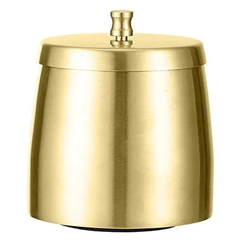 Bracelets CALANDIS Windproof Ashtray with Lid Stainless Steel Rainproof for Smoking Smokers Gold Dropshipped via Social Commerce Network