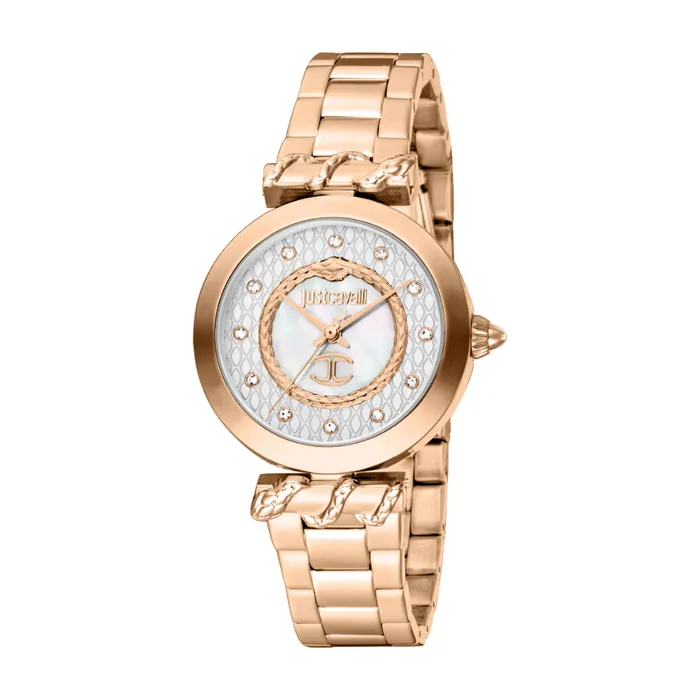 Bracelets Just Cavalli Just Cavalli Womens Rose Gold Watch with White MOP Dial and Rose Gold Metal Bracelet Bracelets Just Cavalli Just Cavalli Womens Rose Gold Watch with White MOP Dial and Rose Gold Metal Bracelet