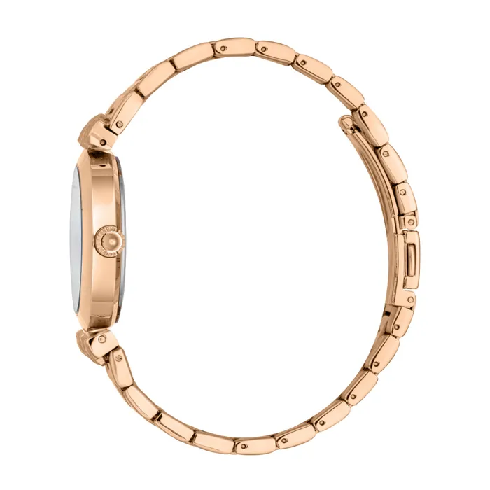 Bracelets Just Cavalli Just Cavalli Womens Rose Gold Watch with White MOP Dial and Rose Gold Metal Bracelet