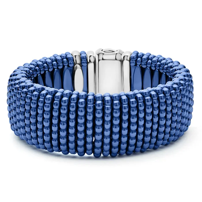Bracelets Lagos Blue Caviar Ultramarine Statement Ceramic Caviar Bracelet 23mm Bracelets Lagos Blue Caviar Ultramarine Statement Ceramic Caviar Bracelet 23mm